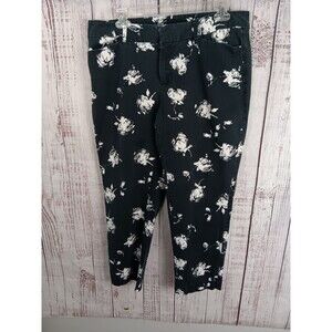 Faded Glory Ankle Pants Women’s 12/14 Stretch Pull On  Skinny Black & White